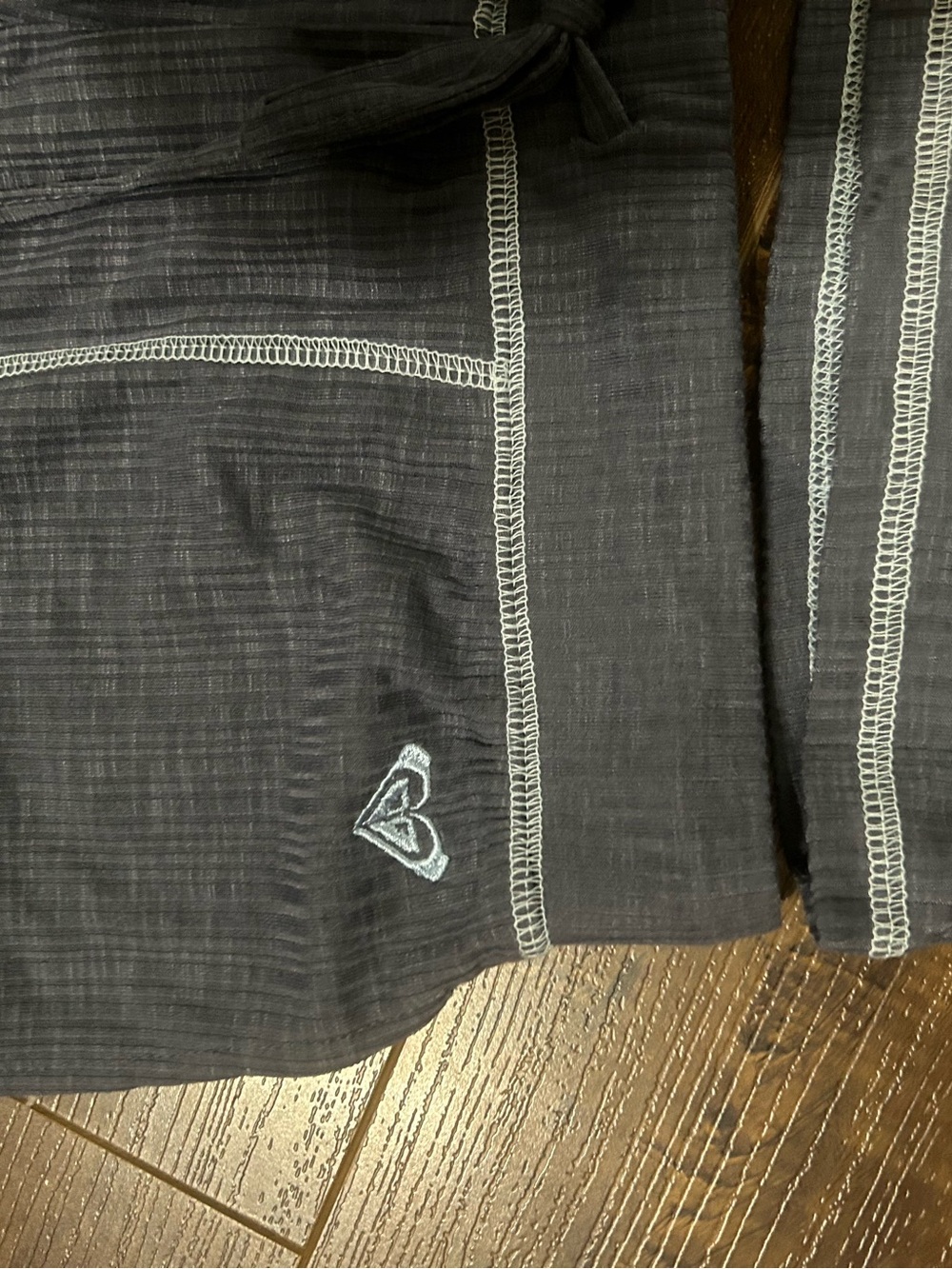 Roxy Slate Blue Ribbed Tank & Drawstring Shorts Sleep Set - Picture 2 of 5
